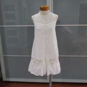 Zara Trafaluc Collecion Open Back Eyelet Shift Tank Dress